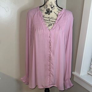 Torrid Preppy Pink Button-Down Blouse